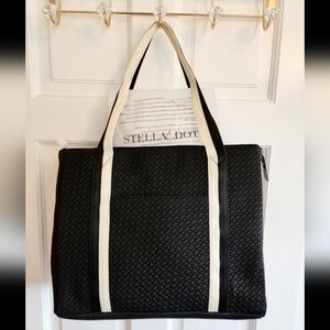 🤍Stella & Dot Everyday Tote Bag Black Purse Nwt Travel